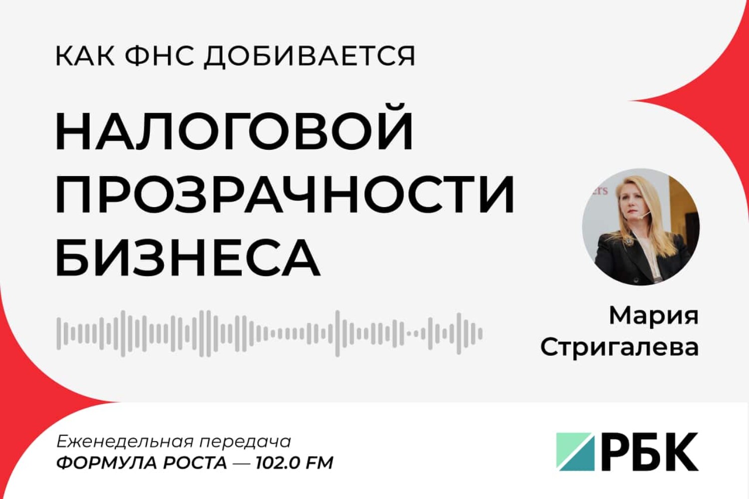 Как ФНС добивается налоговой прозрачности бизнеса: Мария Стригалева в эфире программы «Формула роста» на РБК.Санкт-Петербург
